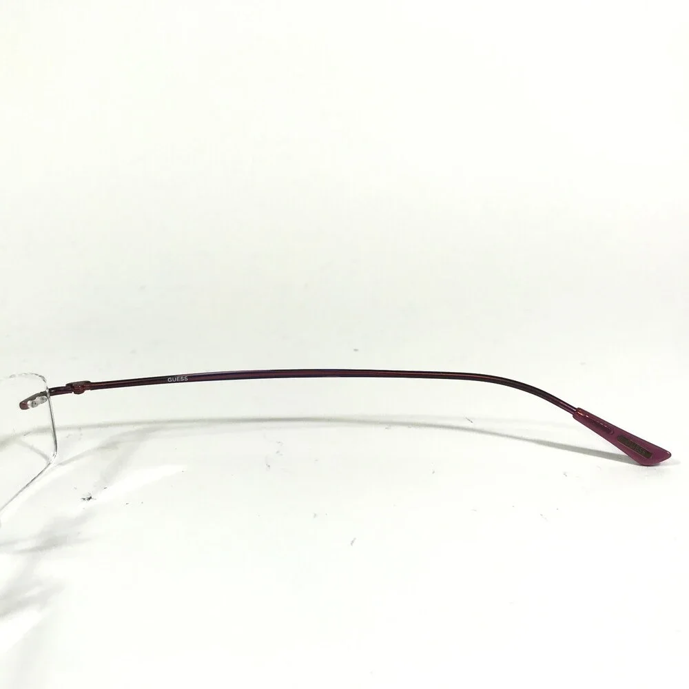 Guess Eyeglasses Frames GU1275 RD Red Rectangular Rimless 48-17-140